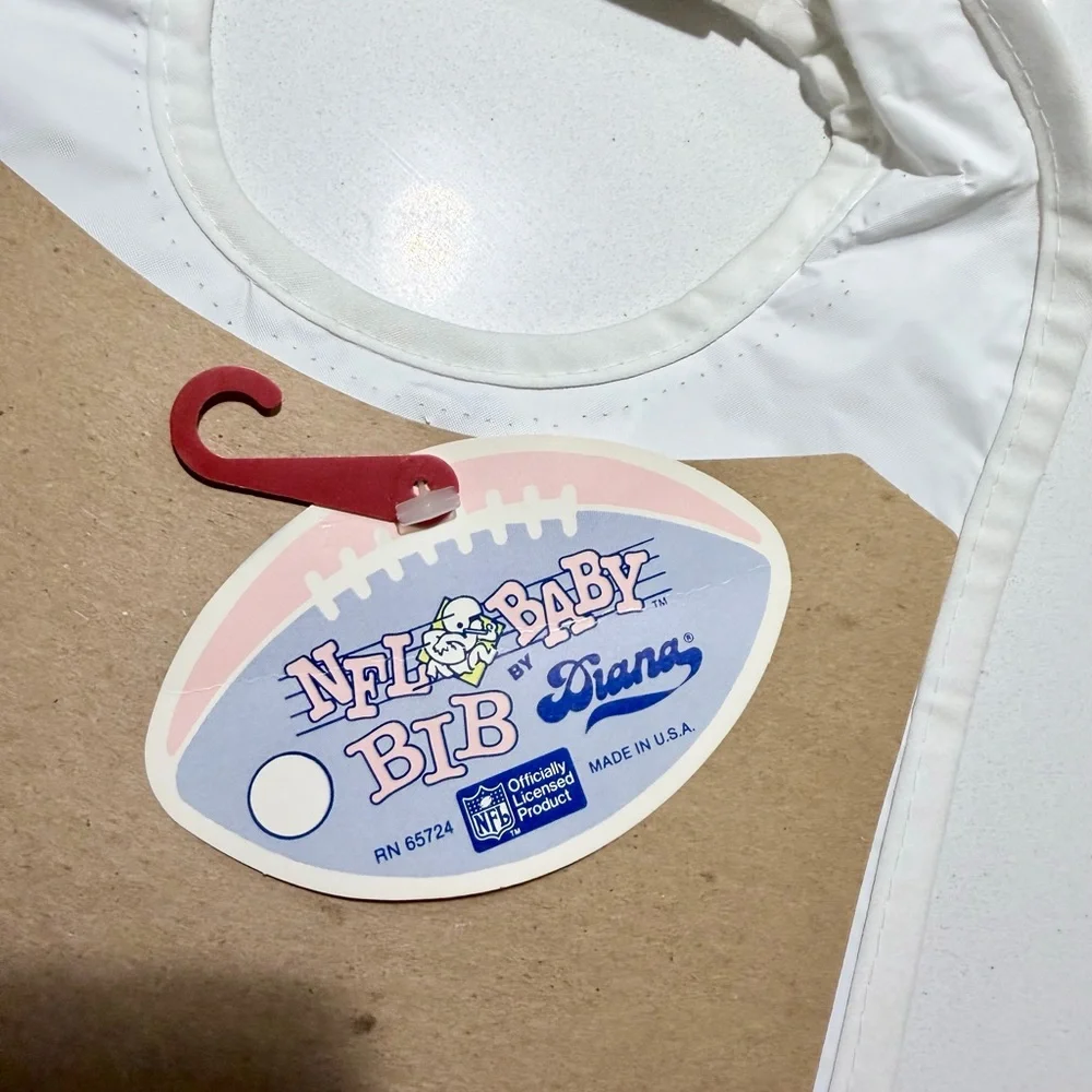 Vintage 80s Chicago Bears Baby Bib NWT Ruffled All Pro Cheerleader Rare NFL
